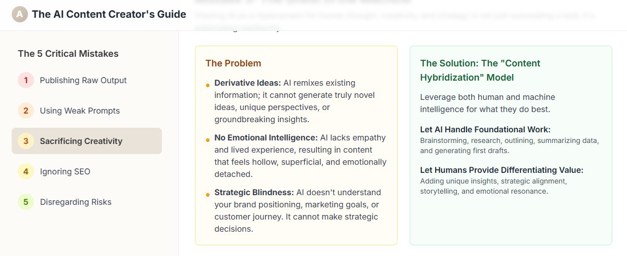 Mistake 3: The Ghost in the Machine: Sacrificing Human Creativity, Strategy, and Soul