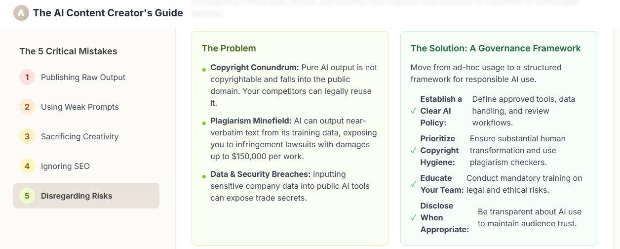 Mistake 5: The Blindfolded Sprint: Disregarding Critical Legal, Ethical, and Security Risks