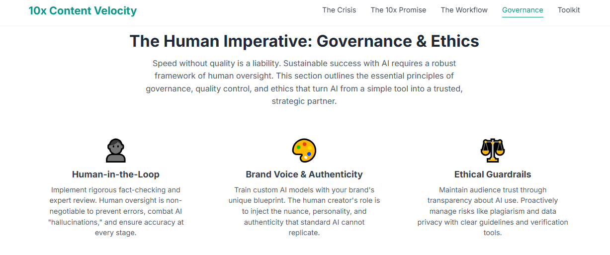Section 6: The Human Imperative: Governance, Quality Control, and Ethical AI